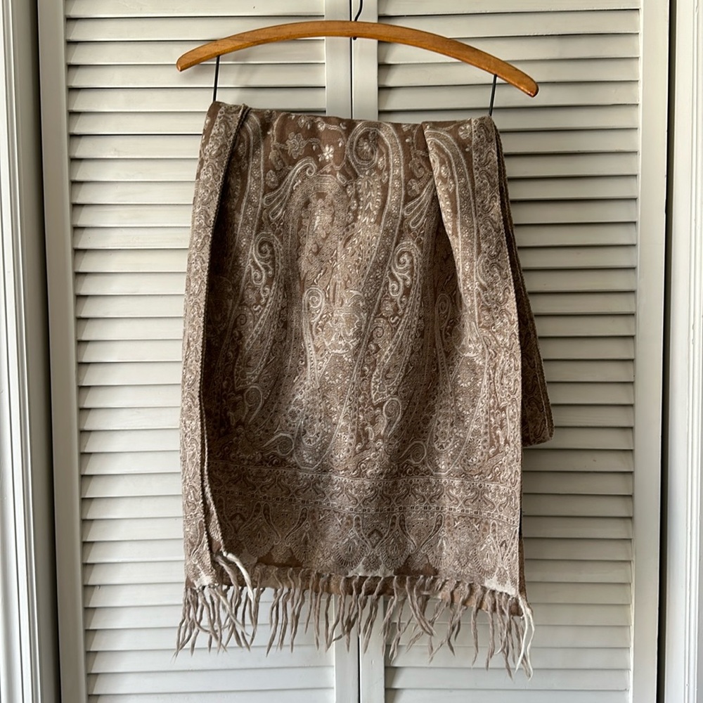Charter Club wool paisley scarf